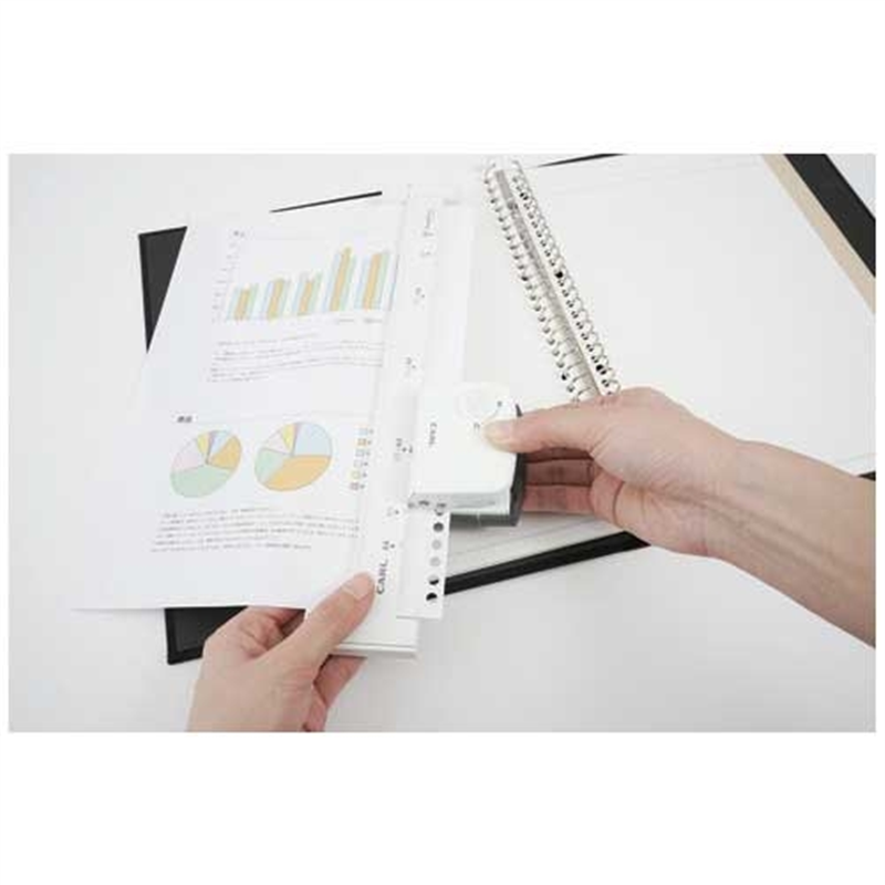 カール事務器 ゲージパンチ GP-J2630-W ホワイト 1個(ご注文単位1個)【直送品】