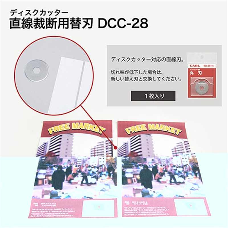 カール事務器 ディスクカッター替刃 DCC-28 丸刃 1個(ご注文単位1個)【直送品】