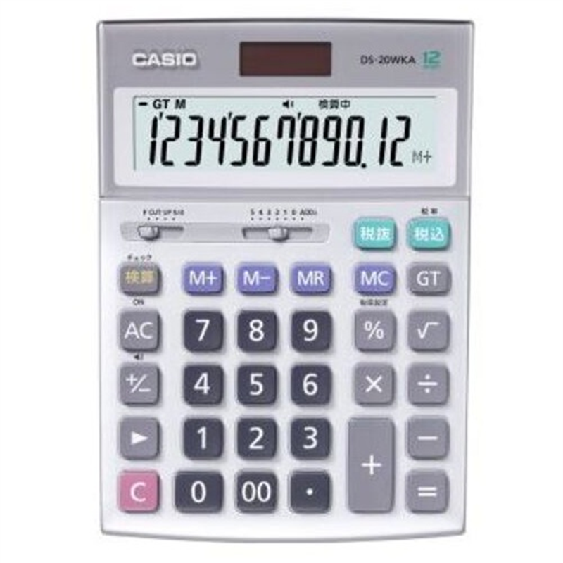 カシオ計算機 実務電卓検算DS-20WKA-Nデスクタイプ12桁 1個（ご注文単位1個）【直送品】