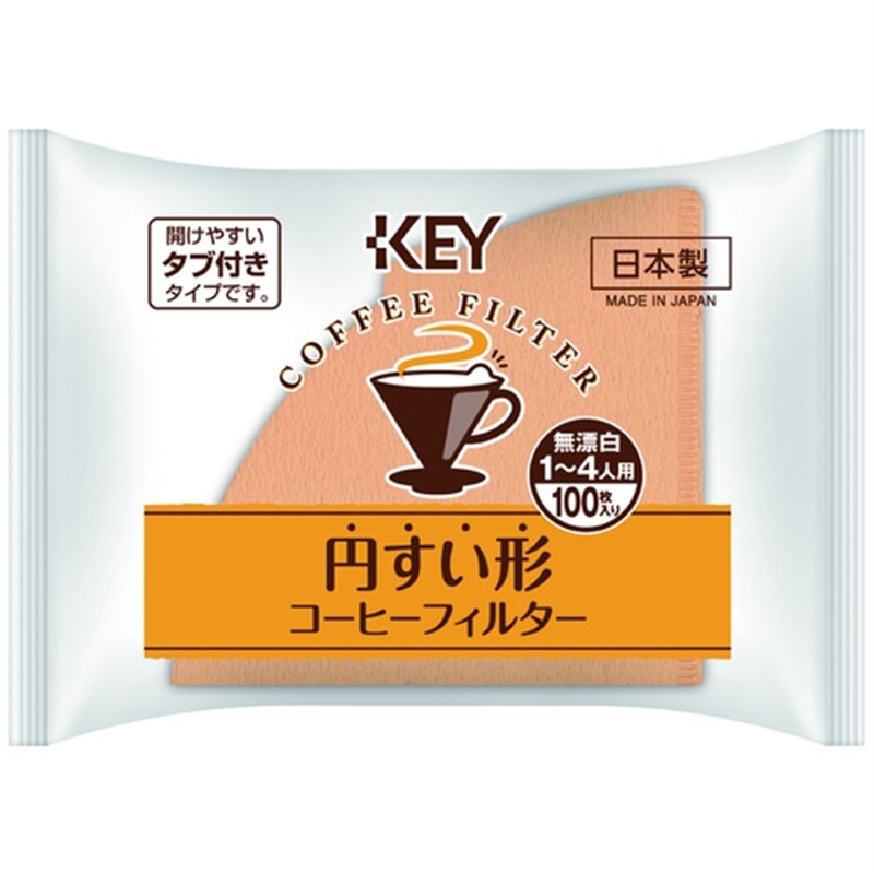 キーコーヒー 円すい形コーヒーフィルター 100枚 1個（ご注文単位1個）【直送品】
