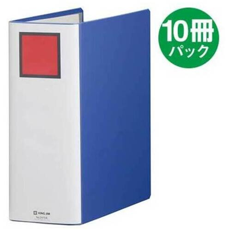 キングジム Sドッチ脱着イージー2470A A4S 100mm青10冊 1個（ご注文単位1個）【直送品】
