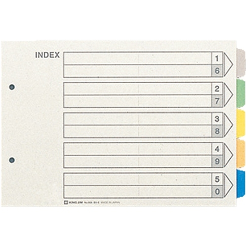 キングジム カラーインデックス B5E 906 1個(ご注文単位1個)【直送品】