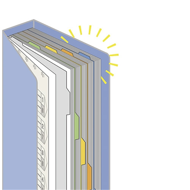 キングジム カラーインデックスA4S 5色5山6枚 907TY-5K 1個(ご注文単位1個)【直送品】