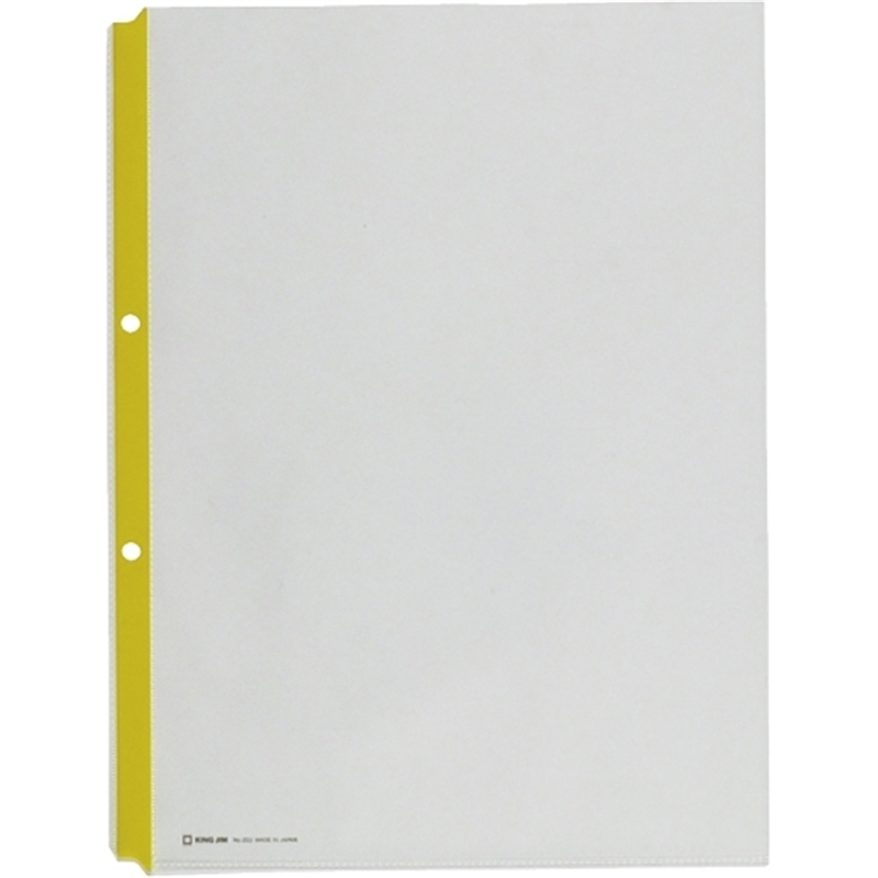 キングジム カラーガードポケット 203 A4 黄 10枚 1個（ご注文単位1個）【直送品】