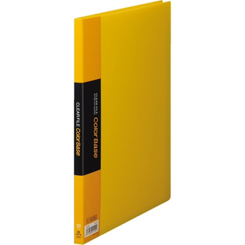 キングジム クリアーファイル 20P 132C A4S 黄 1個（ご注文単位1個）【直送品】