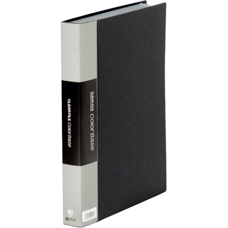 キングジム クリアーファイル 60P 132-3C A4S 黒 1個（ご注文単位1個）【直送品】