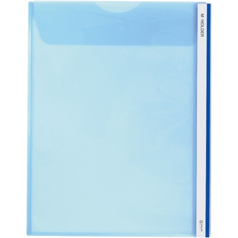 キングジム クリアホルダー Mホルダー 733 A4S 青 1個（ご注文単位1個）【直送品】