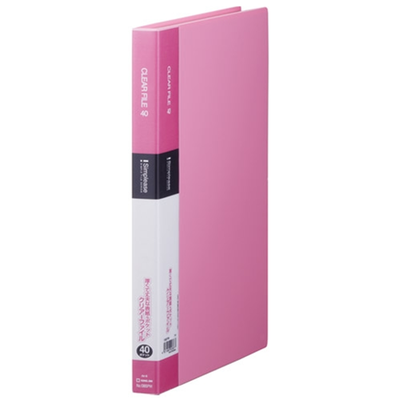 キングジム シンプリーズクリアーファイル 136SPW桃 1個（ご注文単位1個）【直送品】