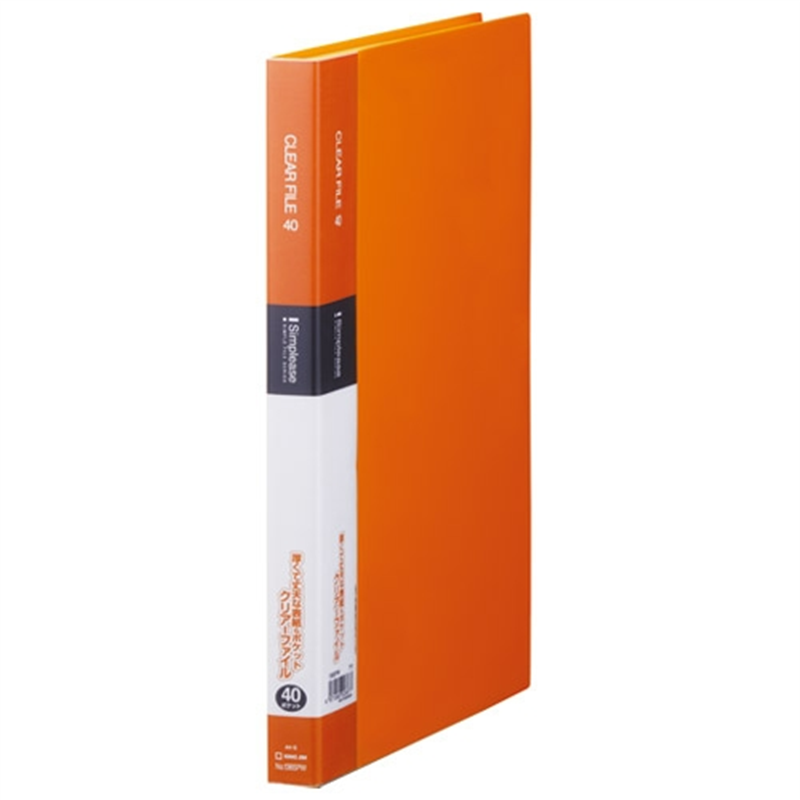 キングジム シンプリーズクリアーファイル 136SPW橙 1個（ご注文単位1個）【直送品】