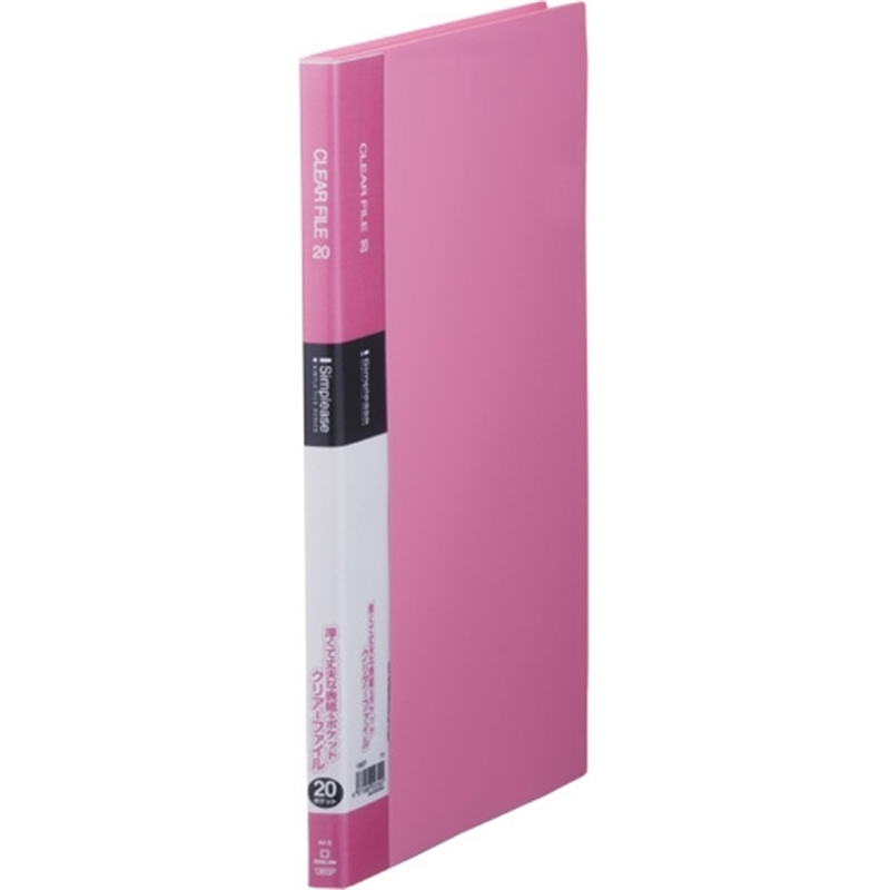 キングジム シンプリーズクリアーファイル 136SP桃 1個（ご注文単位1個）【直送品】