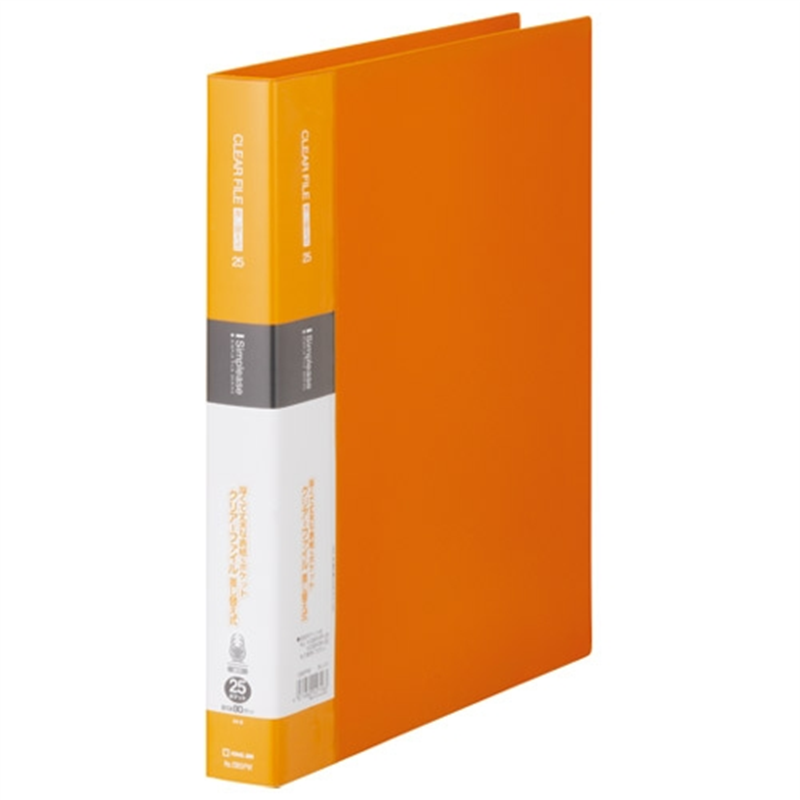 キングジム シンプリーズクリアーファイル 138SPW橙 1個（ご注文単位1個）【直送品】