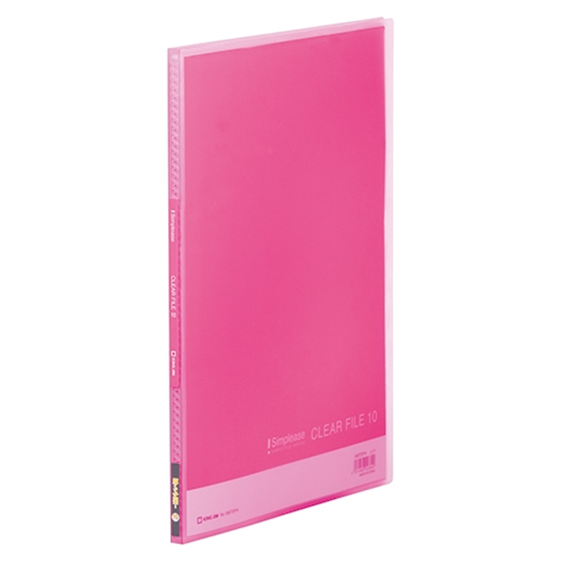 キングジム シンプリーズクリアファイル 186TSPHピンク 1個（ご注文単位1個）【直送品】