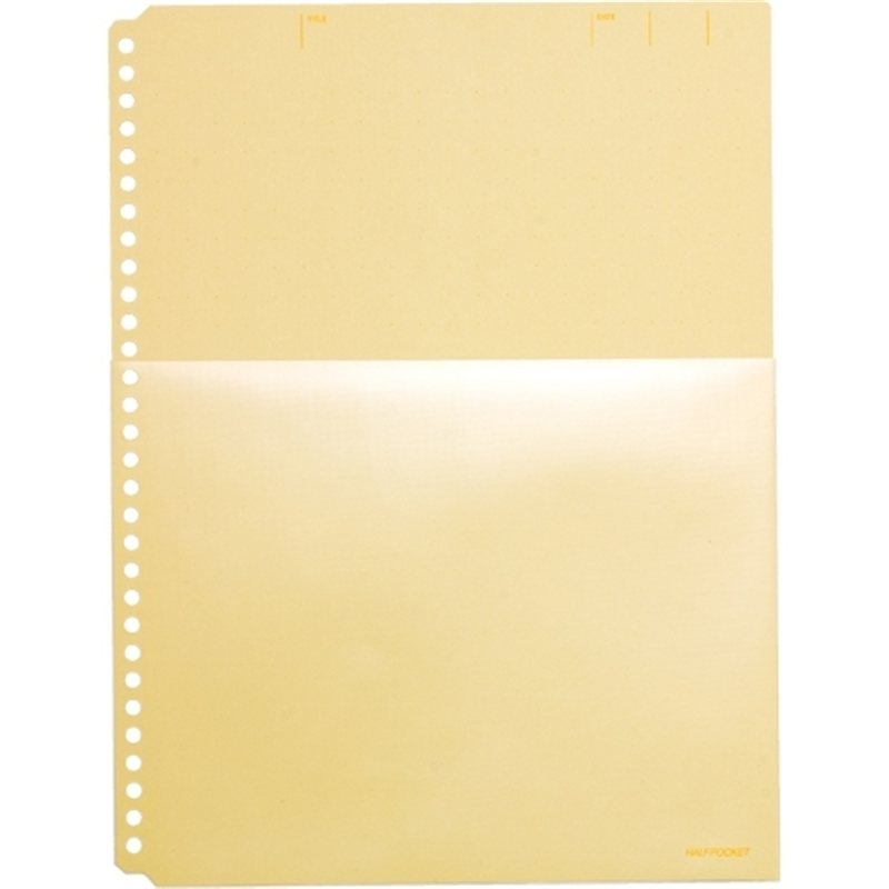 キングジム ハーフポケット厚口 108HP A4S 10枚 黄 1個（ご注文単位1個）【直送品】