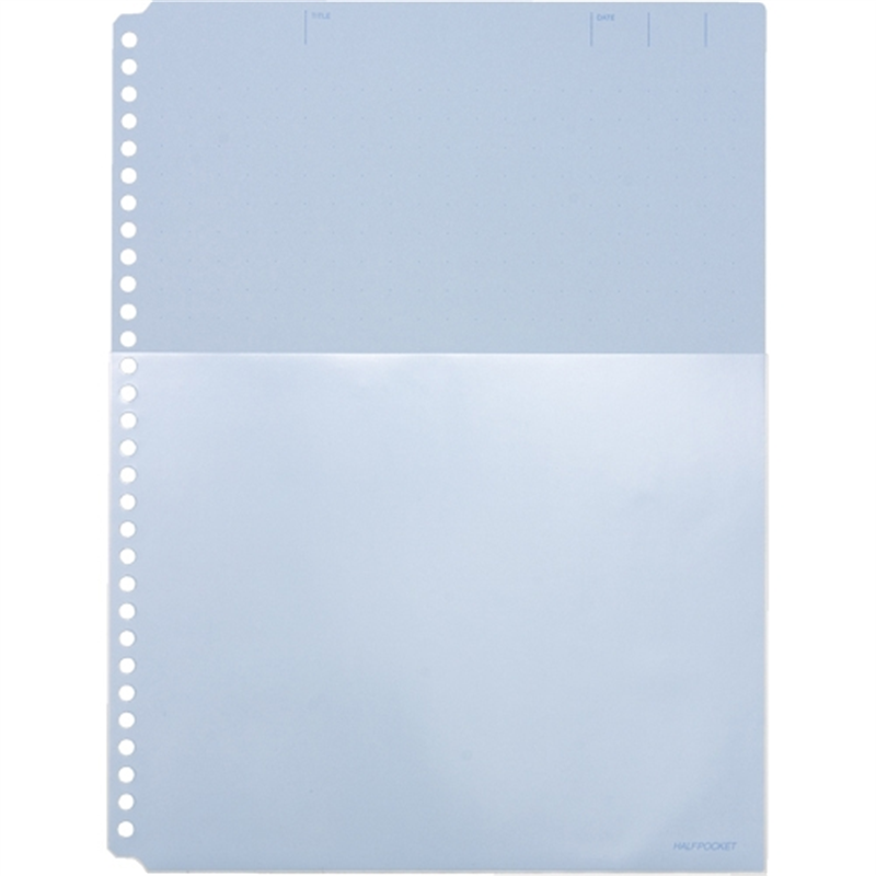 キングジム ハーフポケット厚口 108HP A4S 10枚 青 1個（ご注文単位1個）【直送品】