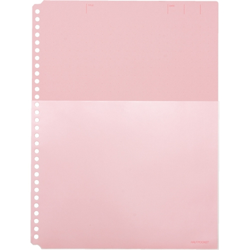 キングジム ハーフポケット厚口 108HP A4S 10枚 赤 1個（ご注文単位1個）【直送品】