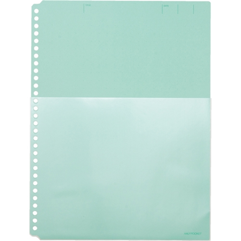 キングジム ハーフポケット厚口 108HP A4S 10枚 緑 1個（ご注文単位1個）【直送品】