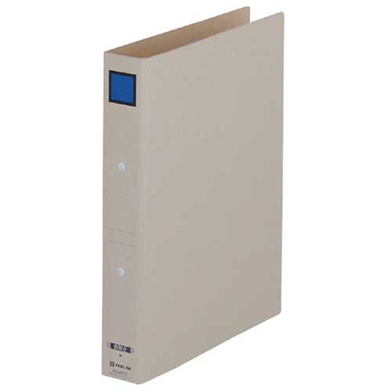 キングジム 保存ファイルドッチ 4073 A4S 30mm 灰/青 1個（ご注文単位1個）【直送品】