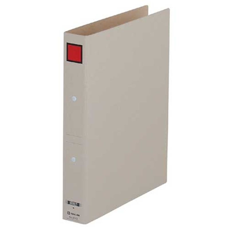 キングジム 保存ファイルドッチ 4073 A4S 30mm 灰/赤 1個（ご注文単位1個）【直送品】