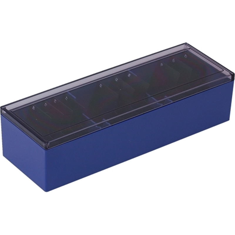 キングジム 名刺整理箱 75 青 1個（ご注文単位1個）【直送品】