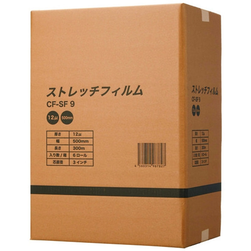 クラフトマン ストレッチフィルム0.012mm 500mmX300m 1個(ご注文単位1個)【直送品】
