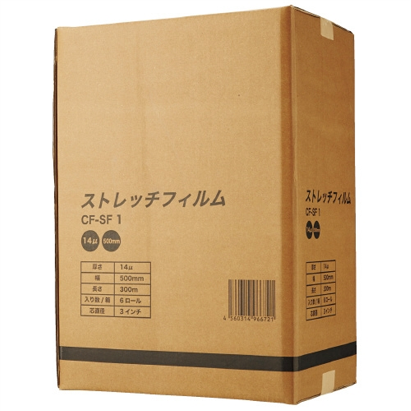 クラフトマン ストレッチフィルム0.014mm 500mmX300m 1個(ご注文単位1個)【直送品】