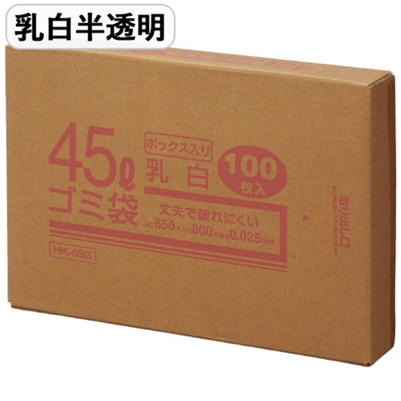 クラフトマン メタロセン配合ゴミ袋 45L 乳白 100枚 1個（ご注文単位1個）【直送品】