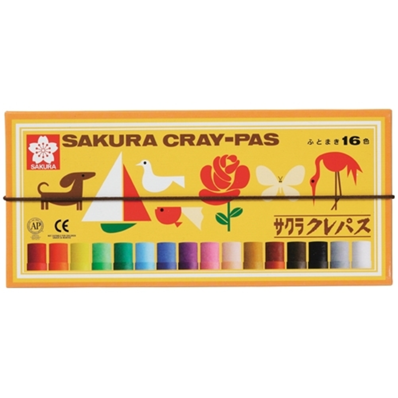サクラクレパス クレパス LP16R 太巻 16色(紙ケース) 1個（ご注文単位1個）【直送品】