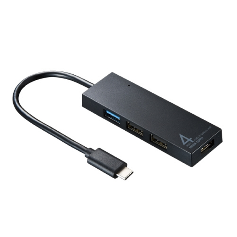 サンワサプライ USB Type Cコンボハブ USB-3TCH7BK 1個（ご注文単位1個）【直送品】