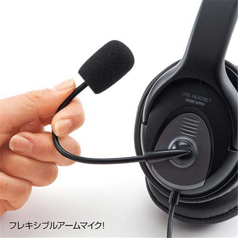 サンワサプライ 大型ソフトイヤーパッド USBヘッドセット 1個(ご注文単位1個)【直送品】