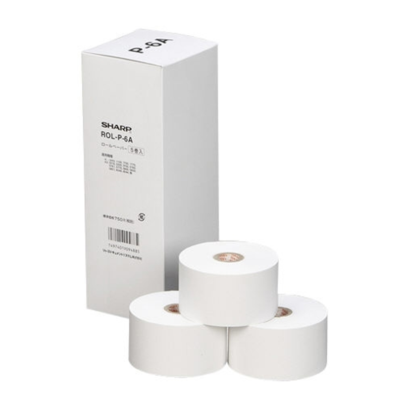 シャープ レジ用ロール 普通紙 ROL-P-6A 5巻 1個（ご注文単位1個）【直送品】