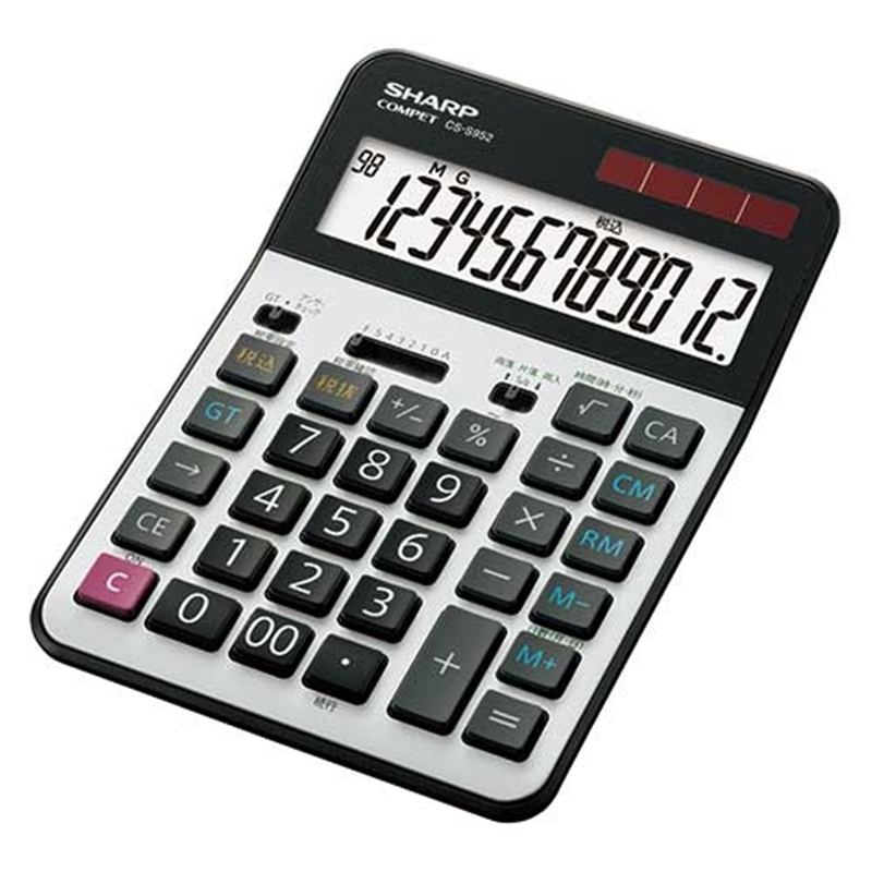 シャープ 大型卓上電卓 12桁 CS-S952-X 1個（ご注文単位1個）【直送品】