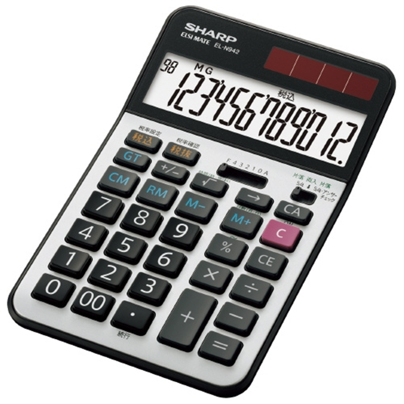 シャープ 中型卓上電卓 12桁 EL-N942-X 1個（ご注文単位1個）【直送品】