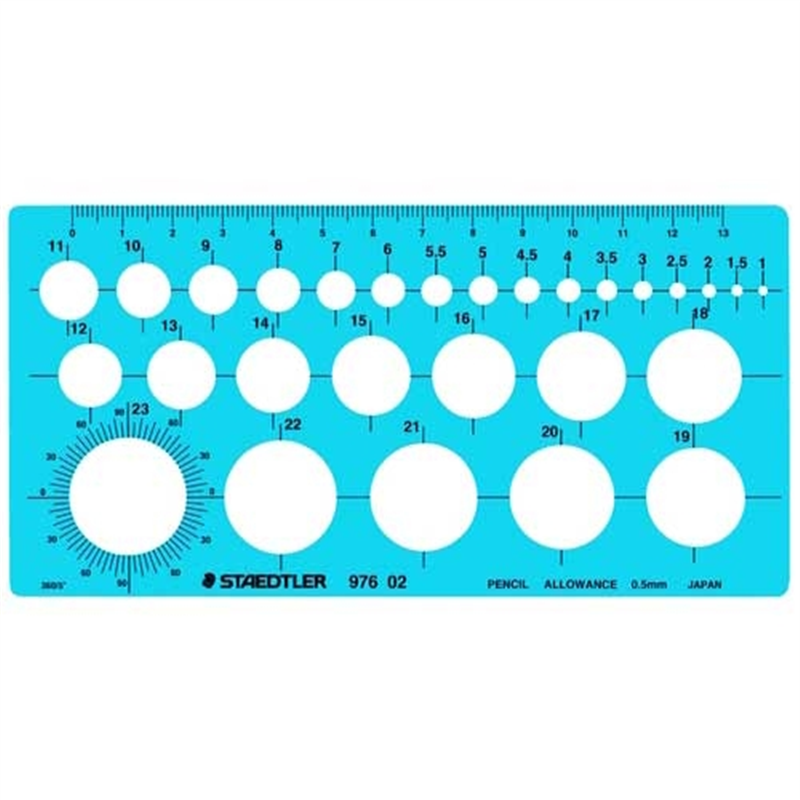 ステッドラー テンプレート 976 02 円定規 1個(ご注文単位1個)【直送品】