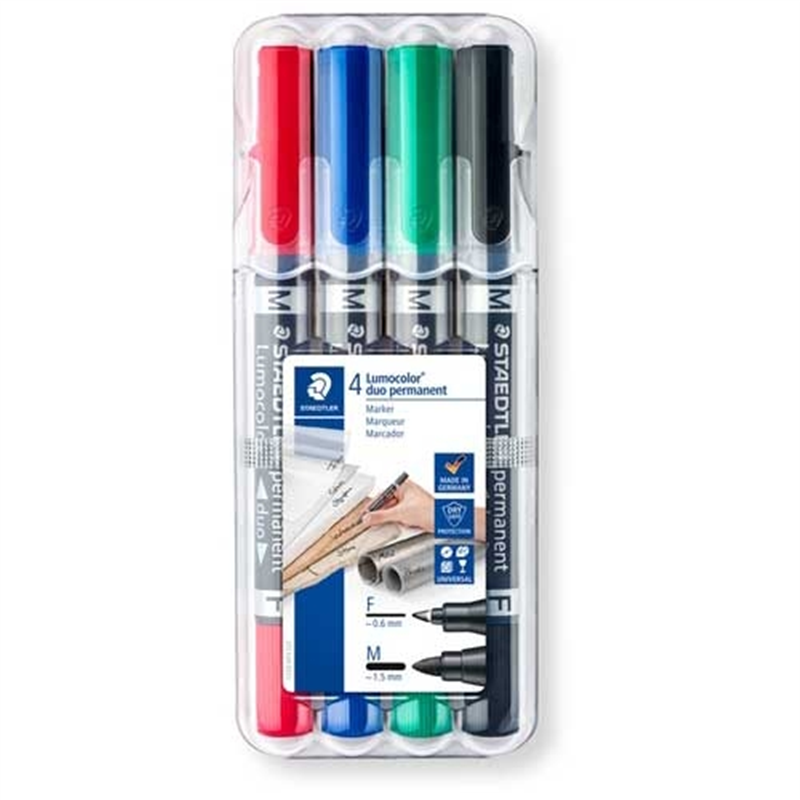 ステッドラー ルモカラー・デュオ 4色セット 1個（ご注文単位1個）【直送品】