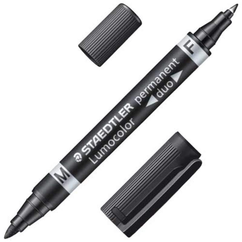 ステッドラー ルモカラー・デュオ ブラック 1個（ご注文単位1個）【直送品】