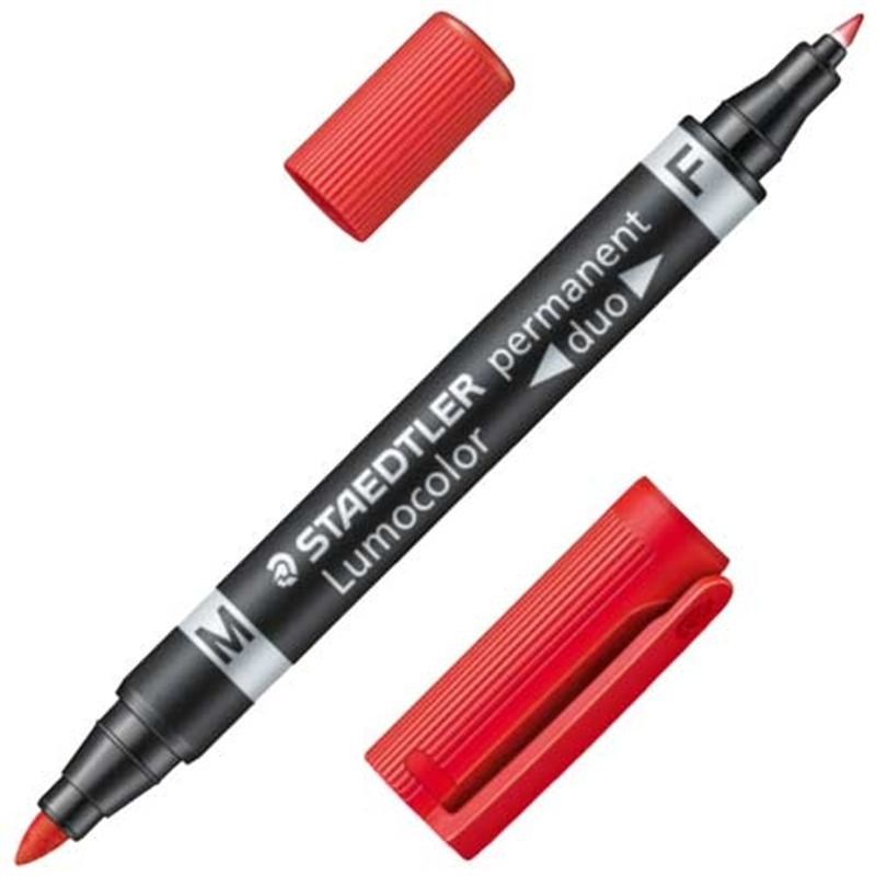 ステッドラー ルモカラー・デュオ レッド 1個（ご注文単位1個）【直送品】