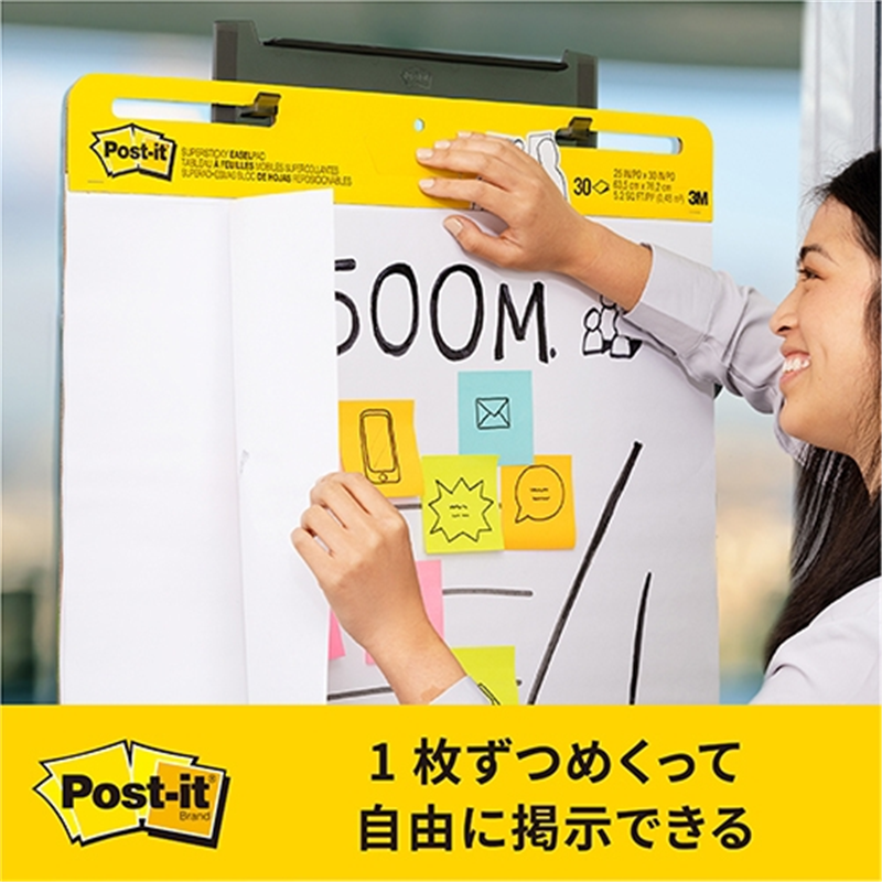 スリーエム ジャパン Post-it イーゼルパッド 方眼入 EASEL560 1個（ご注文単位1個）【直送品】