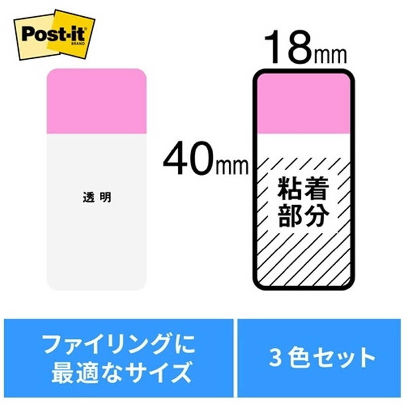 スリーエム ジャパン Post-itフィルムインデックス 682S-2 混色 1個（ご注文単位1個）【直送品】