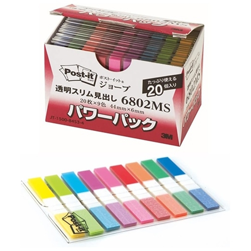 スリーエム ジャパン Post-itフィルム透明スリム見出し 6802MS 1個（ご注文単位1個）【直送品】