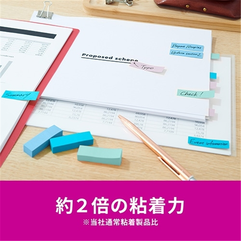 スリーエム ジャパン Post-it強粘着MC50×15mm 7001SS-MC-2N 4色 1個(ご注文単位1個)【直送品】