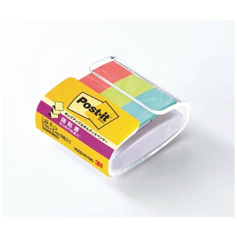 スリーエム ジャパン Post-it強粘着ポップアップ WD333-WH-TRIO 1個(ご注文単位1個)【直送品】