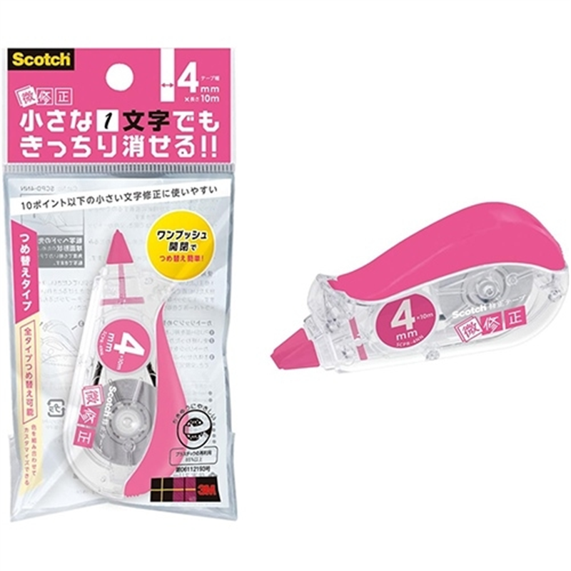 スリーエム ジャパン 修正テープ微修正4mm SCPD-4NN 1個（ご注文単位1個）【直送品】