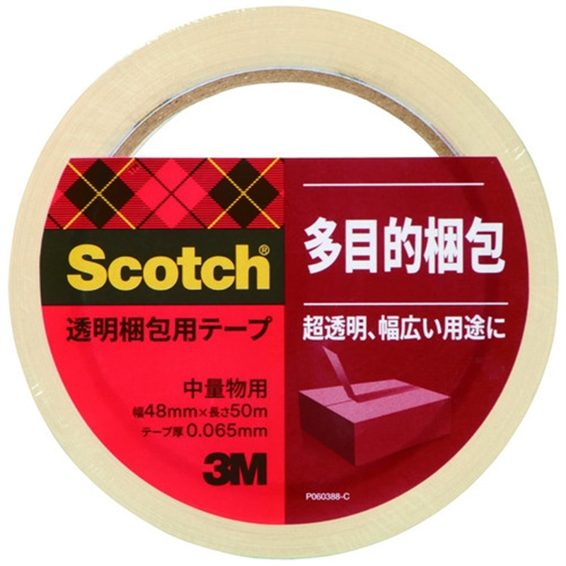 スリーエム ジャパン 透明梱包用テープ 313 1PN 1個（ご注文単位1個）【直送品】