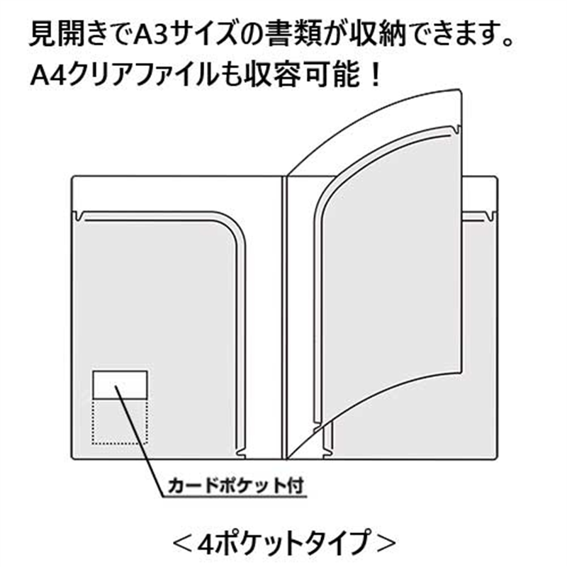 セキセイ アクティフ4PフォルダーA4 ACT-5904-14 1個（ご注文単位1個）【直送品】