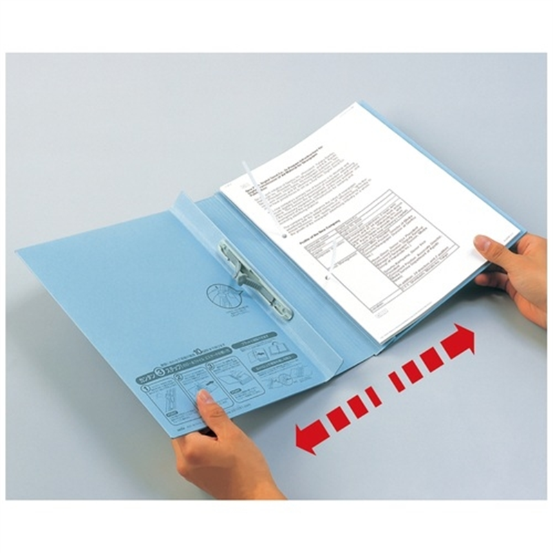 セキセイ のび~るファイル AE-50F A4Sブルー 10冊 1個（ご注文単位1個）【直送品】