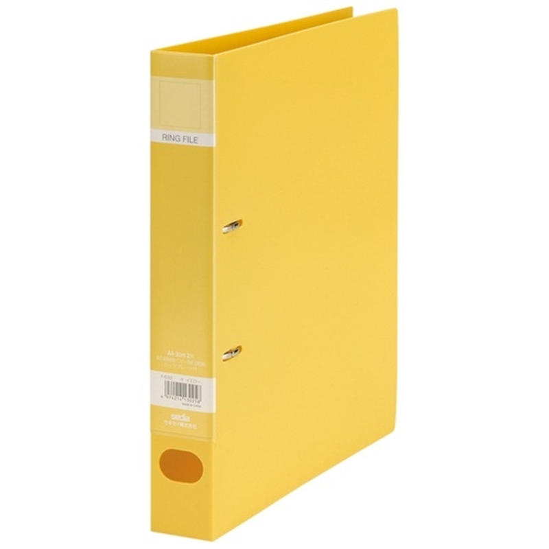 セキセイ ロックリングファイルF-532A4S43mm黄10冊 1個（ご注文単位1個）【直送品】
