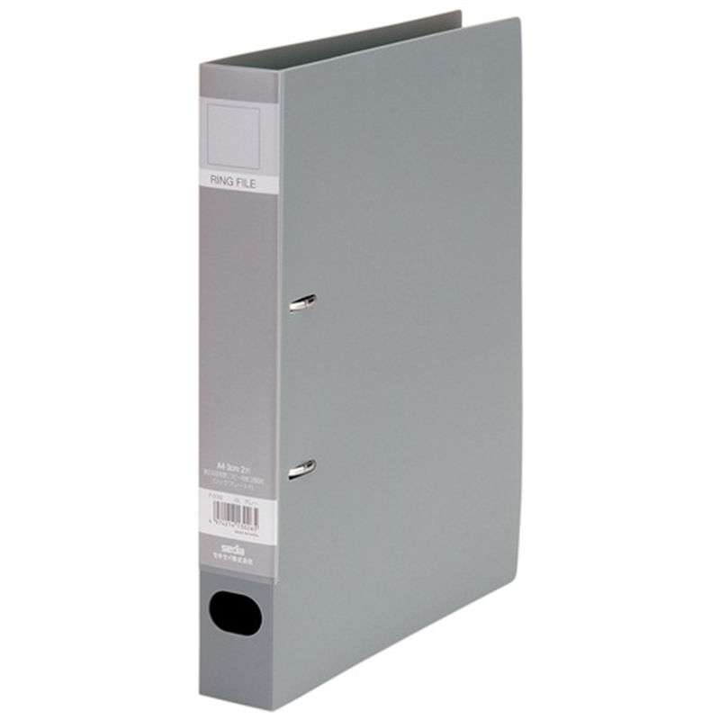 セキセイ ロックリングファイルF-532A4S43mm灰10冊 1個（ご注文単位1個）【直送品】