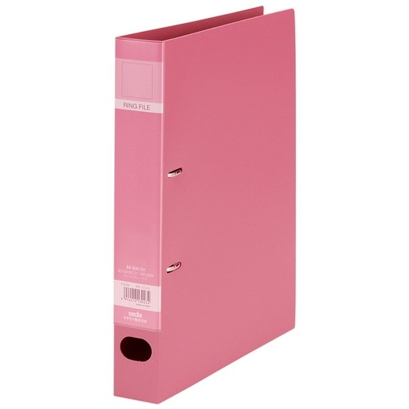 セキセイ ロックリングファイルF-532A4S43mm桃10冊 1個（ご注文単位1個）【直送品】