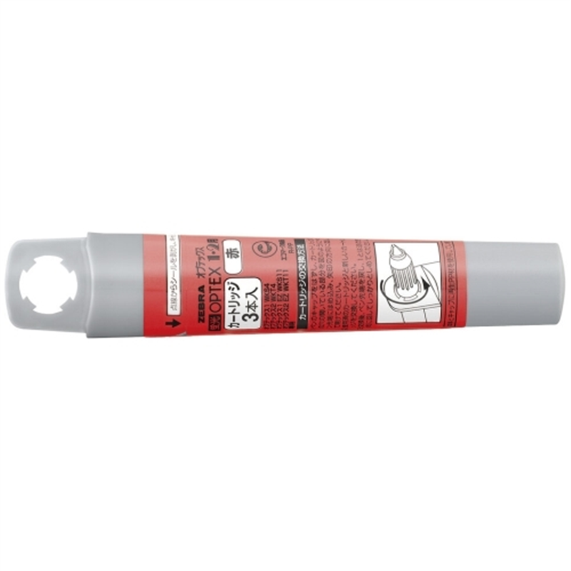 ゼブラ オプテックス1・2カートリッジRWK8-R 3本入 1個(ご注文単位1個)【直送品】