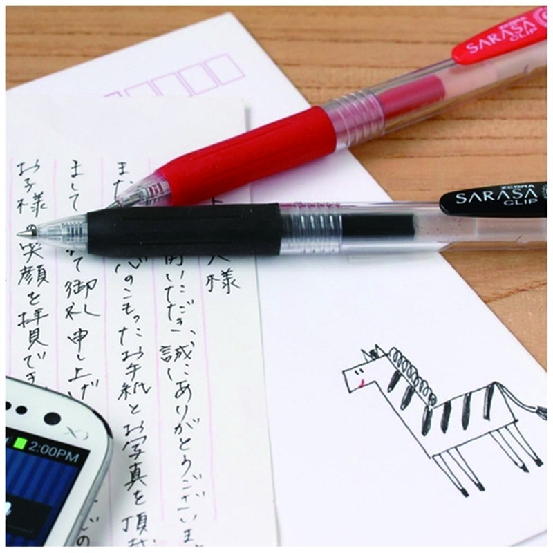 ゼブラ サラサクリップ 0.5mm JJ15-R 赤 10本 1個(ご注文単位1個)【直送品】